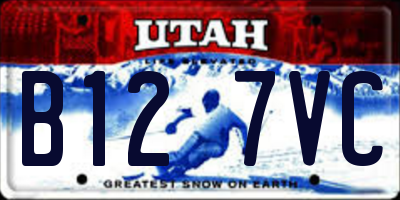UT license plate B127VC