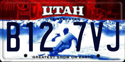 UT license plate B127VJ