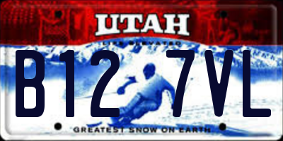 UT license plate B127VL