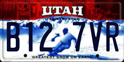 UT license plate B127VR