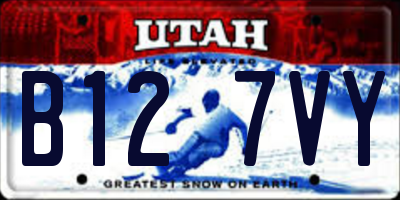 UT license plate B127VY