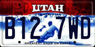UT license plate B127WD