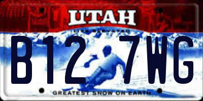 UT license plate B127WG