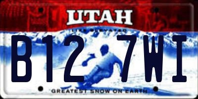 UT license plate B127WI