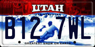 UT license plate B127WL