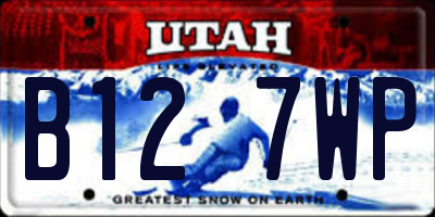 UT license plate B127WP