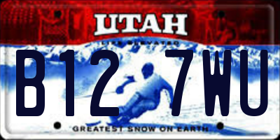 UT license plate B127WU