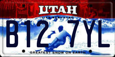 UT license plate B127YL
