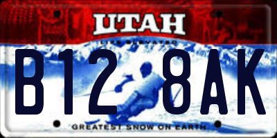 UT license plate B128AK
