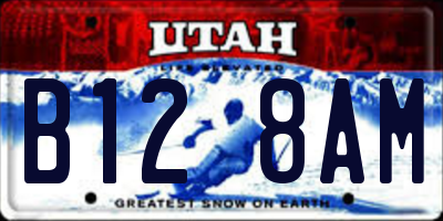 UT license plate B128AM