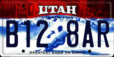 UT license plate B128AR