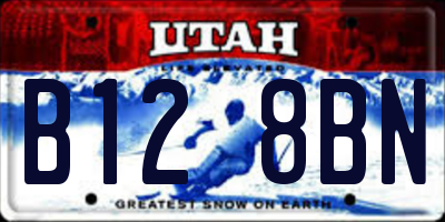 UT license plate B128BN