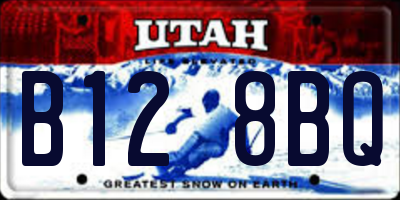 UT license plate B128BQ