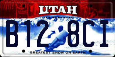 UT license plate B128CI