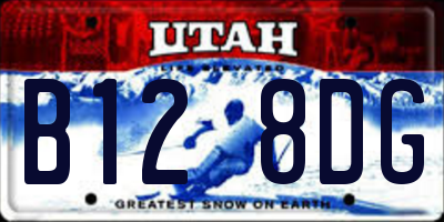 UT license plate B128DG