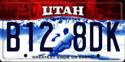 UT license plate B128DK
