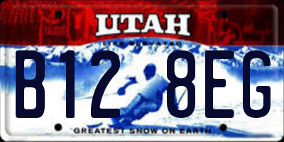 UT license plate B128EG