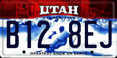 UT license plate B128EJ