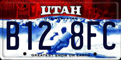 UT license plate B128FC