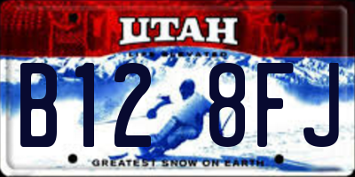 UT license plate B128FJ