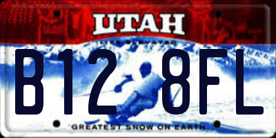UT license plate B128FL