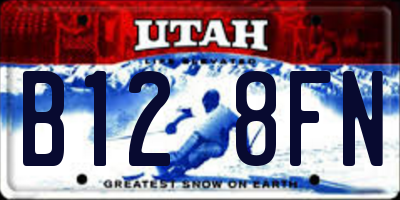 UT license plate B128FN