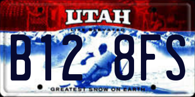 UT license plate B128FS