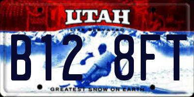 UT license plate B128FT