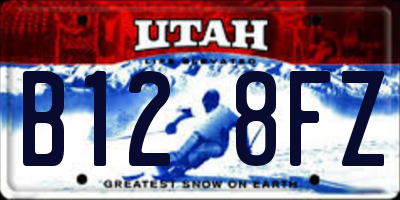UT license plate B128FZ