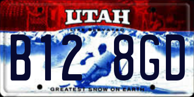 UT license plate B128GD