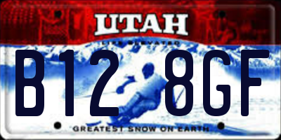 UT license plate B128GF