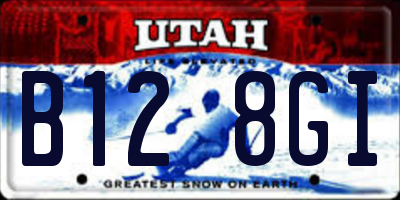 UT license plate B128GI