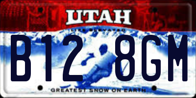 UT license plate B128GM