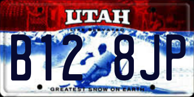 UT license plate B128JP