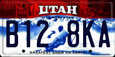 UT license plate B128KA