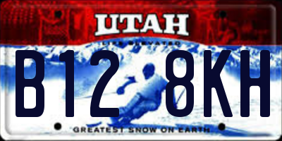 UT license plate B128KH
