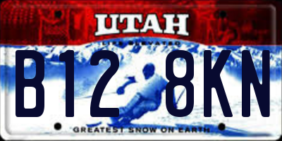 UT license plate B128KN