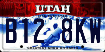 UT license plate B128KW