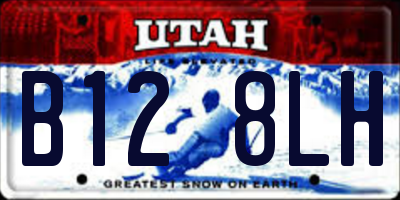 UT license plate B128LH