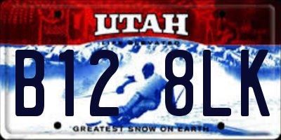 UT license plate B128LK