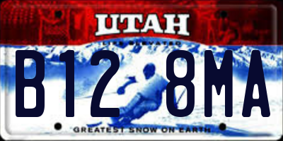 UT license plate B128MA