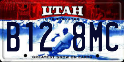 UT license plate B128MC