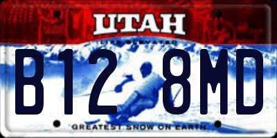 UT license plate B128MD