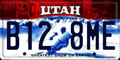 UT license plate B128ME