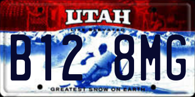 UT license plate B128MG