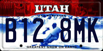 UT license plate B128MK