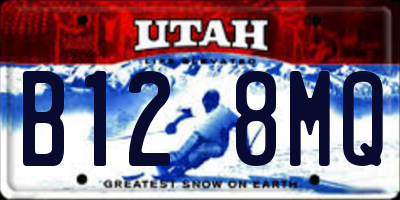 UT license plate B128MQ