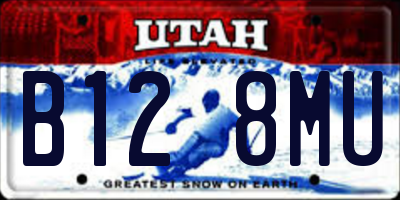 UT license plate B128MU