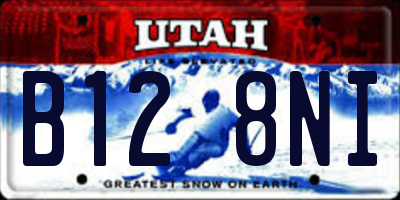 UT license plate B128NI