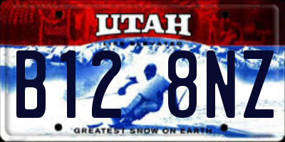 UT license plate B128NZ